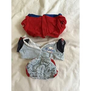 Vintage Original Furskins Teddy Bear Outfit Baseball Spitball 3 Pieces Fits 16"